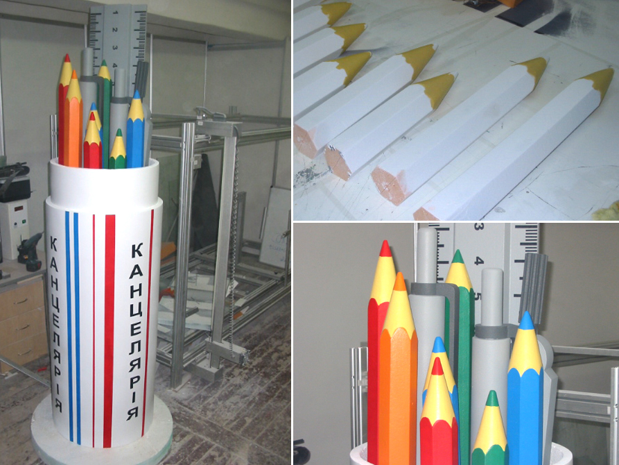 Three-dimensional figures from foam